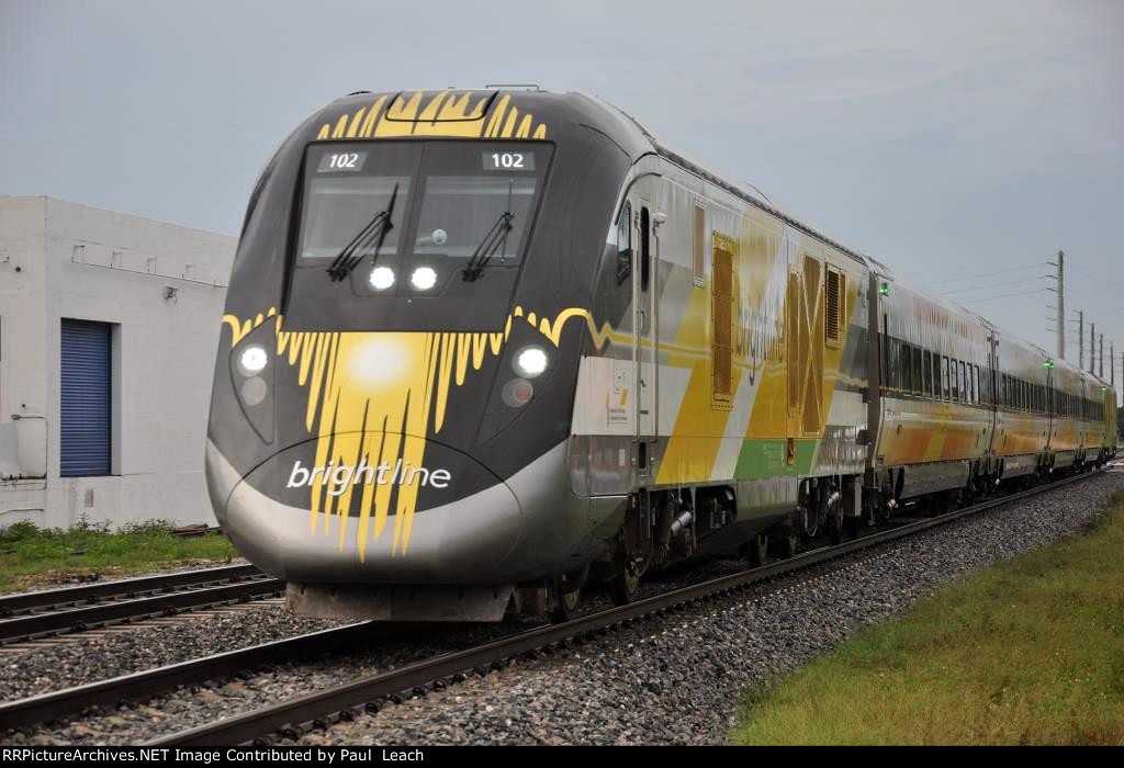 Brightline races north